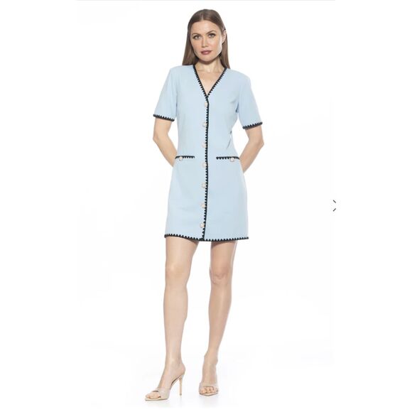 Alexia Admor Dresses & Skirts - Alexia Admor Holly Dress Halogen Blue Size 6 NWT